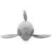 Gray plush whale toy on a white background