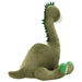 Plush dinosaur toy with a long neck on a white background