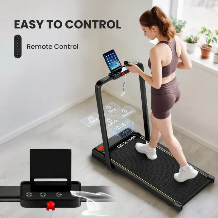 Incline Walking Pad – 2.0HP Motor | 1–6km/h Speed and Manual Incline - Foldable Handrail SPORTNOW - Little and Giant Explorers SPORTNOW