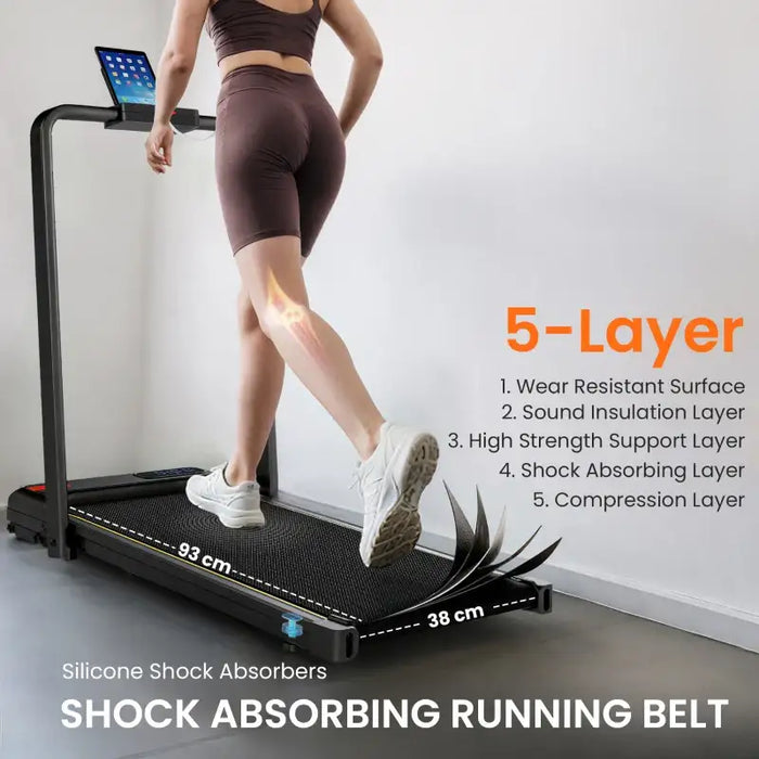 Incline Walking Pad – 2.0HP Motor | 1–6km/h Speed and Manual Incline - Foldable Handrail SPORTNOW - Little and Giant Explorers SPORTNOW