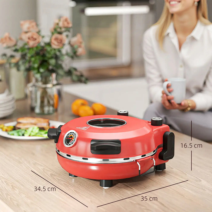 Indoor Pizza Oven | Red with Dual Heating Elements - Little and Giant Explorers HOMCOM