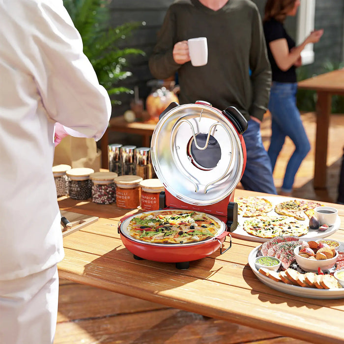 Indoor Pizza Oven | Red with Dual Heating Elements - Little and Giant Explorers HOMCOM