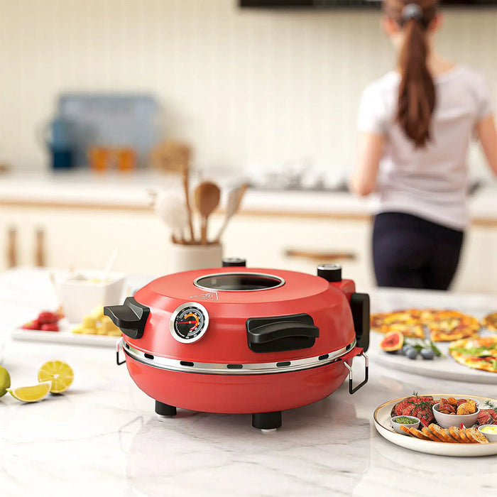 Indoor Pizza Oven | Red with Dual Heating Elements - Little and Giant Explorers HOMCOM