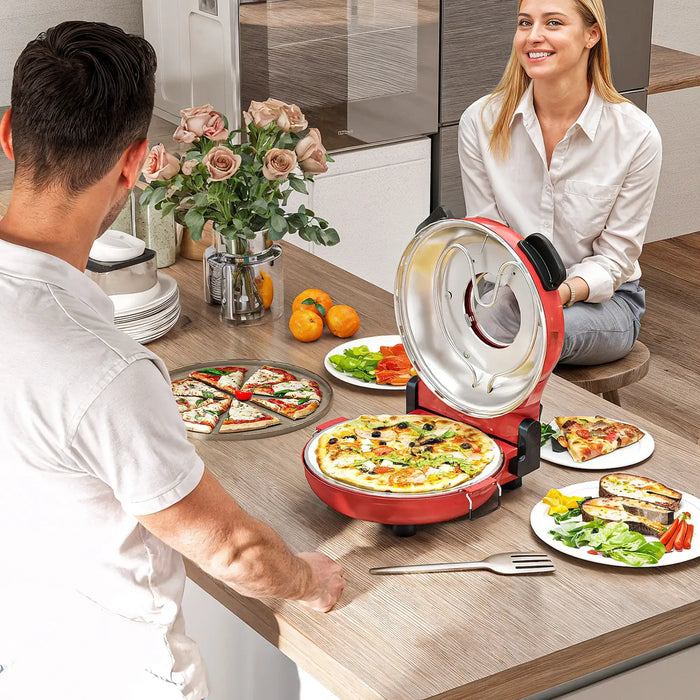 Indoor Pizza Oven | Red with Dual Heating Elements - Little and Giant Explorers HOMCOM