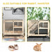 Indoor Rabbit Hutch – Natural | Two-Tier Wooden Cage with Transparent Front PAWHUT - Little and Giant Explorers PawHut