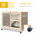 Indoor Rabbit Hutch – Natural | Two-Tier Wooden Cage with Transparent Front PAWHUT - Little and Giant Explorers PawHut
