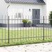 Modern Grey Steel Garden Fencing | Heavy-Duty Construction for Outdoor Security - Little and Giant Explorers vidaXL