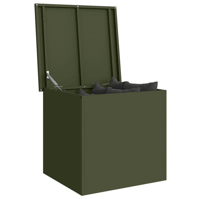 Industrial Outdoor Storage Box – Olive Green | Weather-Resistant Metal Chest VIDAXL - Little and Giant Explorers vidaXL