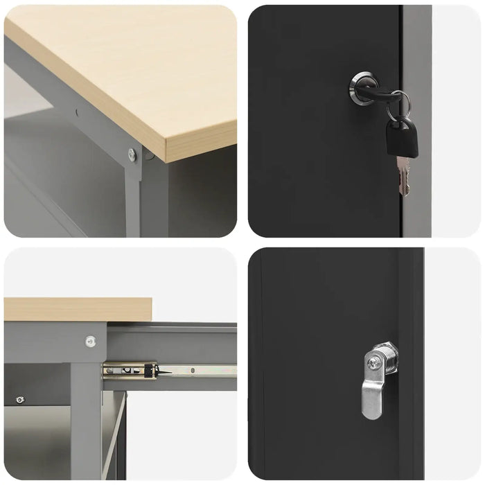 Steel Workbench | Premium Security Workshop Solution - Little and Giant Explorers vidaXL