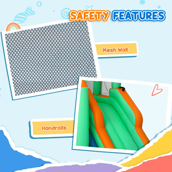 8-in-1 Inflatable Bounce House with 2 Pools, Water Gun and Blower - Little and Giant Explorers AIYAPLAY