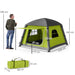 Waterproof Inflatable Camping Tent with Pump in Green (2 persons) - Little and Giant Explorers Outsunny