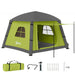 Waterproof Inflatable Camping Tent with Pump in Green (2 persons) - Little and Giant Explorers Outsunny