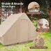 Inflatable Camping Tent for Family Camping in Beige (4-6 persons) - Little and Giant Explorers Costway