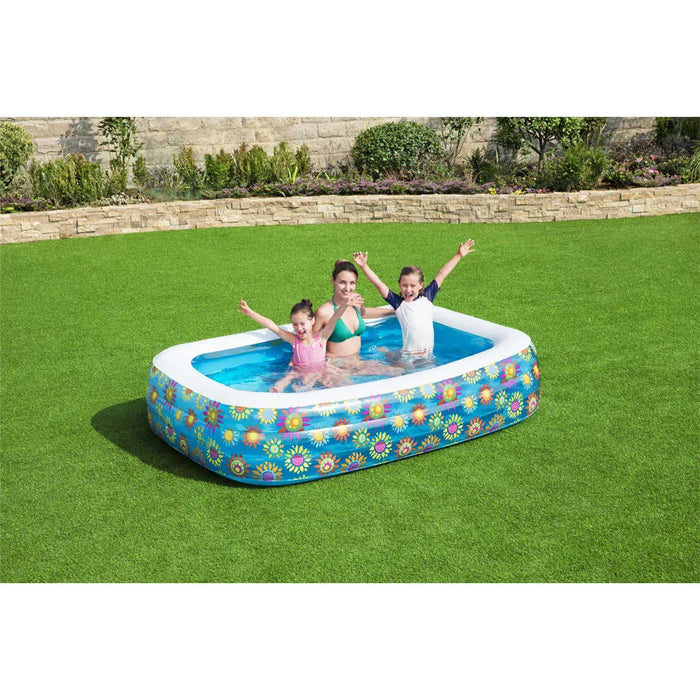 Inflatable Kids Pool Blue (229 x 152 x 56cm) - Little and Giant Explorers Bestway