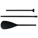 Black three-piece detachable SUP paddle for inflatable stand up paddleboard