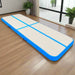 Inflatable Gymnastics Long Mat with Pump in PVC and Blue - Little and Giant Explorers vidaXL