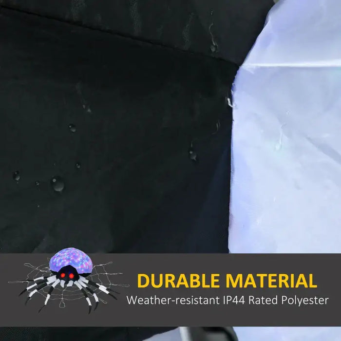 Inflatable Halloween Hanging Spider – LED Lights | Cobweb Design - Weather-Resistant Polyester HOMCOM - Little and Giant Explorers HOMCOM