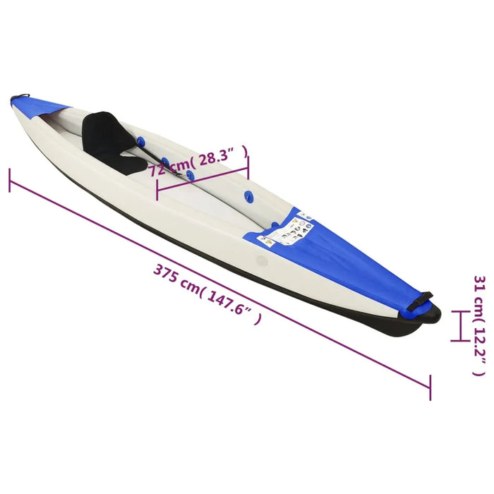 Inflatable Kayak in Blue and Polyester - Little and Giant Explorers vidaXL