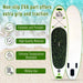 Inflatable paddleboard with non-slip EVA pad, Homcom branding, beach setting, key features listed.