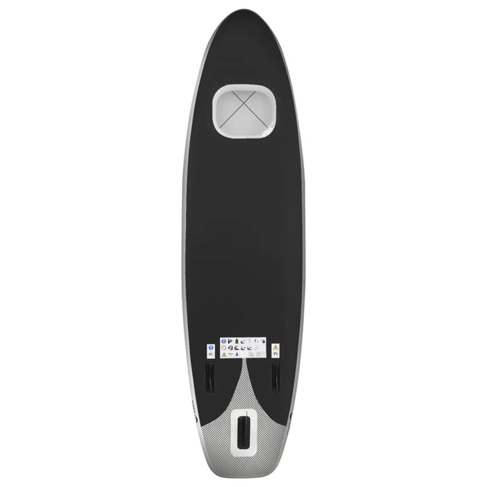 Inflatable Stand Up Paddle Board Set in Black - Little and Giant Explorers vidaXL