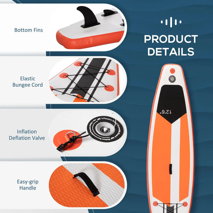 Inflatable Stand Up Paddle Board with Adjustable Paddles and Accessories - Little and Giant Explorers Outsunny