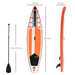 Inflatable Stand Up Paddle Board with Adjustable Paddles and Accessories - Little and Giant Explorers Outsunny