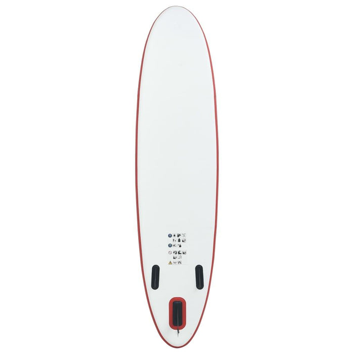 Inflatable Stand Up Paddleboard Set in Red and White - Little and Giant Explorers vidaXL