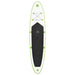 Inflatable Stand Up Paddleboard with Sail Set in Green and White - Little and Giant Explorers vidaXL