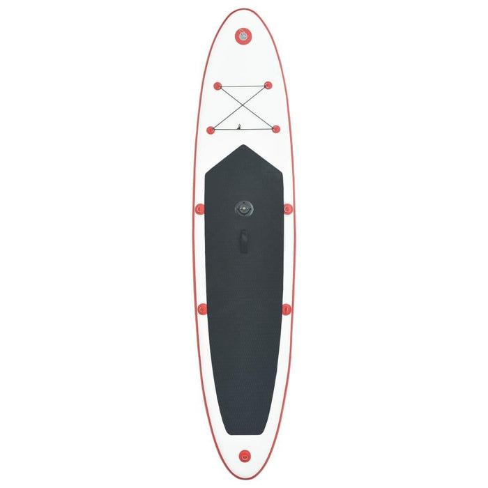 Inflatable Stand Up Paddleboard with Sail Set in Red and White - Little and Giant Explorers vidaXL