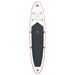 Inflatable Stand Up Paddleboard with Sail Set in Red and White - Little and Giant Explorers vidaXL