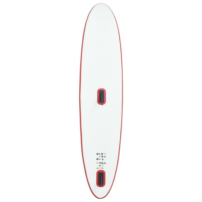 Inflatable Stand Up Paddleboard with Sail Set in Red and White - Little and Giant Explorers vidaXL