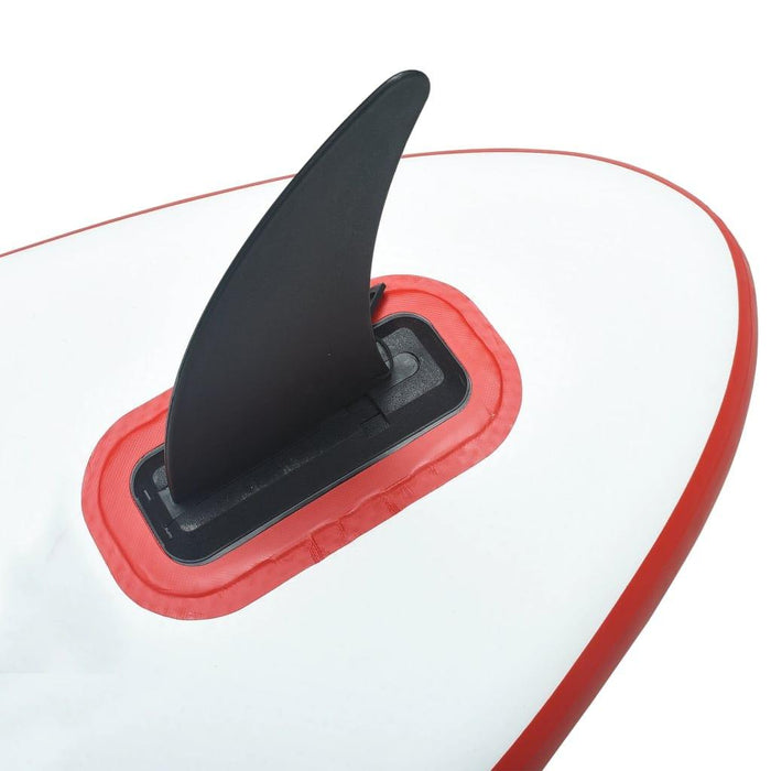 Inflatable Stand Up Paddleboard with Sail Set in Red and White - Little and Giant Explorers vidaXL