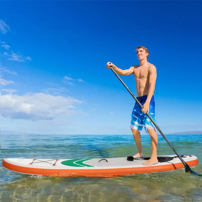Inflatable SUP Board – 320cm | Paddle, Pump, Backpack and 3 Fins Included OUTSUNNY - Little and Giant Explorers Outsunny