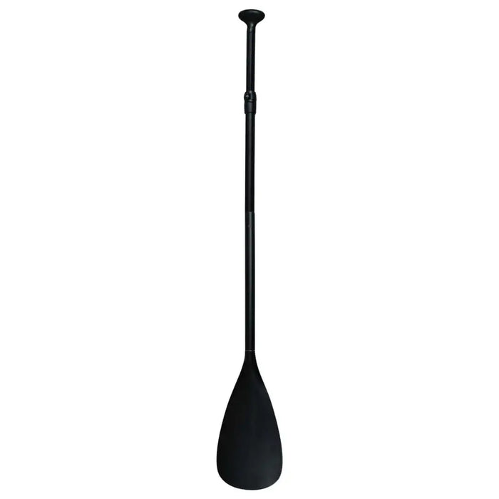 Black adjustable SUP paddle for inflatable paddle board or kayak, isolated on white