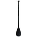 Black adjustable SUP paddle for inflatable paddle board or kayak, isolated on white