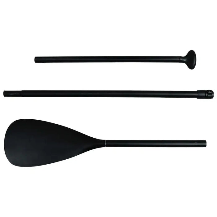 Black three-piece SUP paddle for inflatable stand up paddle board or kayak