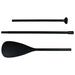 Black three-piece SUP paddle for inflatable stand up paddle board or kayak