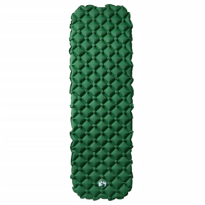 Inflating Camping Mattress in Green (1 person) - Little and Giant Explorers vidaXL