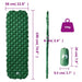 Inflating Camping Mattress in Green (1 person) - Little and Giant Explorers vidaXL