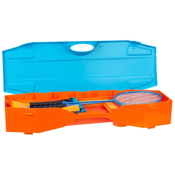 Instant Badminton Game Set in Blue and Orange - Little and Giant Explorers Get & Go