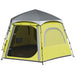 Instant Camping Tent with Vestibule in Yellow (2 - 4 persons) - Little and Giant Explorers Outsunny
