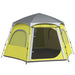 Instant Camping Tent with Vestibule in Yellow (2 - 4 persons) - Little and Giant Explorers Outsunny