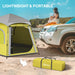 Instant Camping Tent with Vestibule in Yellow (2 - 4 persons) - Little and Giant Explorers Outsunny