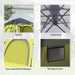 Instant Camping Tent with Vestibule in Yellow (2 - 4 persons) - Little and Giant Explorers Outsunny