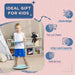 Child playing on interactive kids balance board ball game in playroom, ideal gift for 3-6 years