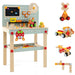 Kids Wooden Workbench with Interactive Features | MDF Plywood Construction - Little and Giant Explorers Costway