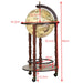 Italian-Style Globe Wine Rack – Antique Wooden Bar Cabinet | Hand-Painted Map Design COSTWAY - Little and Giant Explorers Costway