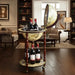 Italian-Style Globe Wine Rack – Antique Wooden Bar Cabinet | Hand-Painted Map Design COSTWAY - Little and Giant Explorers Costway