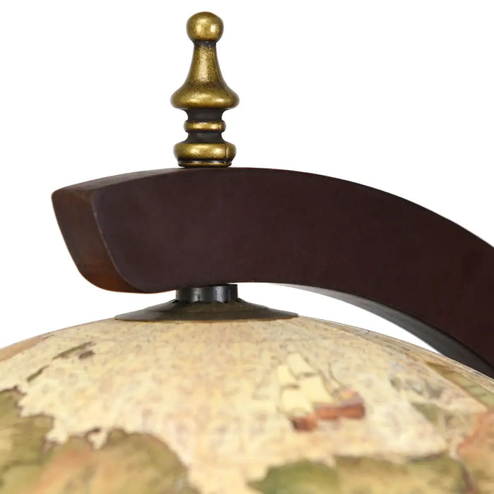 Italian-Style Globe Wine Rack – Antique Wooden Bar Cabinet | Hand-Painted Map Design COSTWAY - Little and Giant Explorers Costway