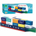 Vilac wooden toy container ship with colorful magnetic containers, CMA CGM Jacques Saade model for kids 3+